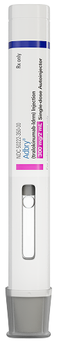 Adbry® (tralokinumab-idrm) autoinjector.